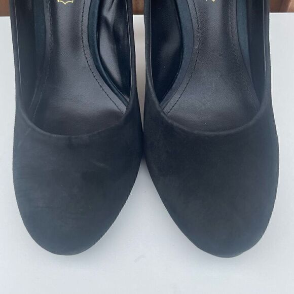 Aldo High Heels Black Silver Size 8.5 Stiletto Round Toe Sexy Pumps - Picture 3 of 12